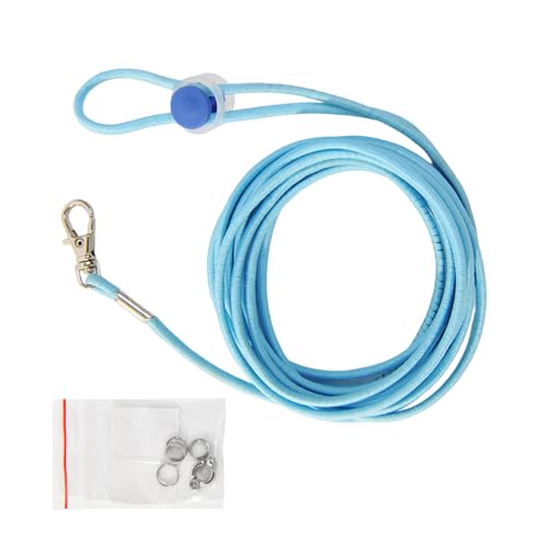 Escape Proof Parrot Bird Leash with Cord Elastic Bird Leash With Metal Ankle Rings Pet Bird Training Rope 3Meter