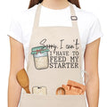 Sourdough Apron for Women with Deep Pockets - Funny Bakers Apron, Unique Sourdough Gifts for Women & Bread Bakers, Adjustable Kitchen Apron for Mom, Mother’s Day Baking Gift - B18 - color: I Have to Feed My Starter
