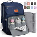 Baby Diaper Bag Backpack - Baby Bag for Girls & Boys, Large Waterproof Diaper Backpack - Baby Shower Gifts for Boys & Registry Must Haves - Travel Diaper Bags with Changing Pad - Newborn Stuff - color: C. Navy Blue, style: Classic