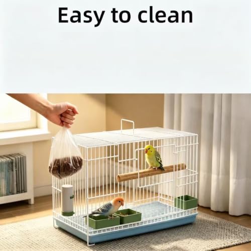 100 Pcs Bird Cage Litter Tray Liners, Disposable Plastic Film | 19.6 × 11.8 Inches Litter Tray Liners for Small Birds Parrots, Dwarf Rabbits, Canaries, etc.