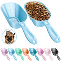 Dog Food Scoop 2 Pack, Pet Cup Capacity Cat Food Scooper With Measuring Lines For Dog, Puppy and Cat Coffee Bean, Flour Scoop Light Bule - color: Bule