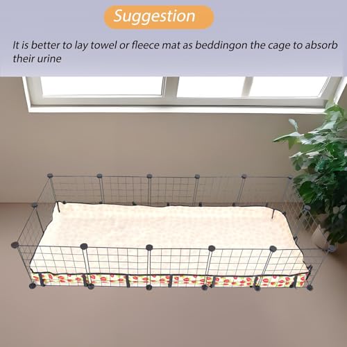 Guinea Pig Cage Liner，Washable Waterproof Oxford Cloth Cage Liners for Small Animals,Hamster Chinchilla Hedgehog Rabbit and Other Small Animals Not Include Cage(28x70 inches) - size: C&C 2x5(28x70 inches)