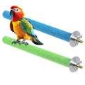 Bird Perches for Cage, 2 PCS Parrot Perch Bird Cage Perch Toy Paw Grinding Stick Cages Wooden Grinding Claw Sticks Sanded Surface Cages Toy for Parakeets Finches Parakeet Toys Birdcage Accessories - color: Blue, Green