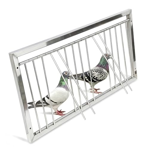 304 Stainless Steel Pigeon Trap Door Loft Bob Wire 19.7" x 9.8" | Heavy-Duty Welded Construction, One-Way Gravity Entry, Smooth Gate, Controlled Access, Return Flight Training, Rustproof - size: 19.7 x 9.8 Inches