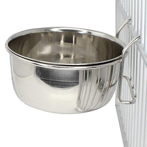 800115 20oz Stainless Steel Hook Cup Bonka Bird Toys Liquid Water Food Parrot Parrotlet African Grey