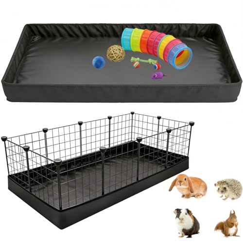 DZWLKJ Guinea Pig Cage Liner,Tarp Bottom Waterproof and Washable Base,Elastic Cord, Also for Rabbits, Bunny, Chinchesillas, Hedgehog, Ferrets and Other Small Animals(24x48 inches)