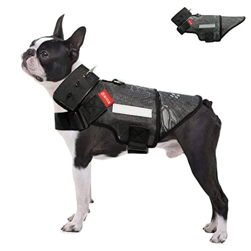 Dog Protection Vest Harness Built-in Bendable Lightweight Steel Plate Against Attacks by Coyote, Hawk, Raptor, and Birds of Prey - size: Small
