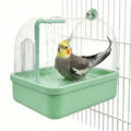 Pacify Automatic Bird Bath for Cage, Hanging Bird Shower with Pump, Circulating Water Indoor Parakeet Bathtub Bird Cage Accessory for Parrot, Parakeet, Cockatiel, Budgie, Conure, Lovebird