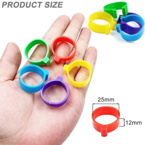 100Pcs 25mm Extra Large Turkey Leg Bands Goose Leg Bands Poultry Identification Leg Bands Rings 8/16/20/25mm - size: 25mm - 100Pcs