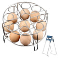 2Pcs Egg Steamer Rack with Hot Plate Gripper Set, Stackable Trivet for Instant Pot Compatible Pressure Cooker Accessories Cooking 18 Eggs