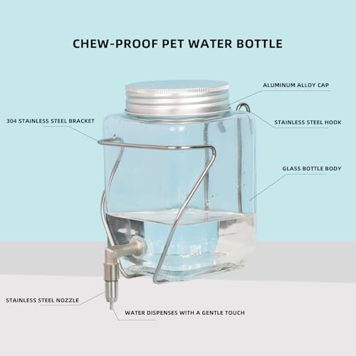 Guinea Pig Watter Bottle, Rabbit Non drip Water Dispenser, Suitable for Totoro, Birds, Hamsters, Guinea Pigs, and Other Small Animals(25 oz) - size: 25oz
