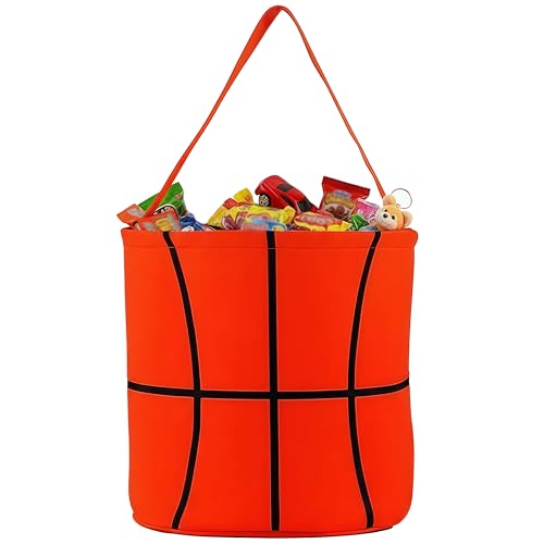 XinblueCo Baseball Basket Easter Baskets for Canvas Easter Egg Hunt Baskets - color: Basketball Basket4