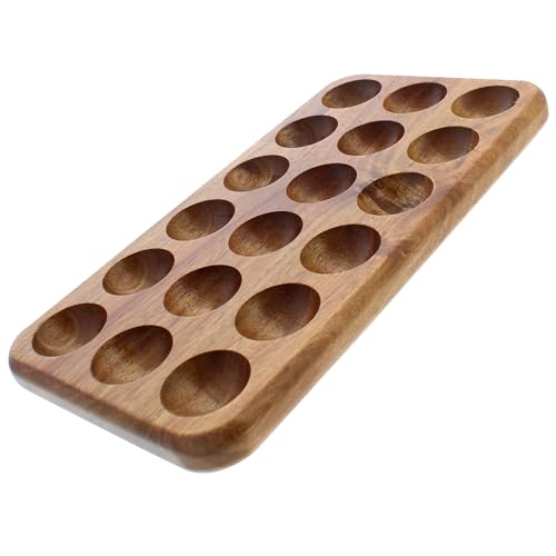 Gui's Chicken Coop Rustic Wooden Egg Tray, 18 Eggs | Holder, Usable in Kitchen Refrigerator or Countertop, for Display or Storage, Easy to Clean - size: 18 Eggs