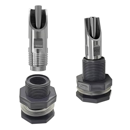 2 Sets Pig Waterer Nipples Automatic Pig Waterer System for Barrel | SS Pig Waterer Nipples And Plastics Water Tank Connectors And Hole Openers For Sows Piglet,Automatic Water Control System