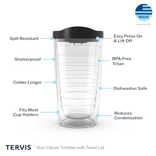 Tervis Watercolor Songbirds Made in USA Double Walled Insulated Tumbler Cup Keeps Drinks Cold & Hot, 16oz, Clear | Made in USA, Double-wall Insulated, Shatterproof, BPA-Free, Dishwasher Safe, Fits Most Cupholders, Gifts under $20 - style: 16oz