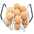 Stackable Egg Steamer Rack, BiaoGan Egg Cooking Rack with Heat Resistant Silicone Handles Compatible with Instant Pot Accessories 6,8 Quart, 14 Eggs Multipurpose Steamer Rack Trivet