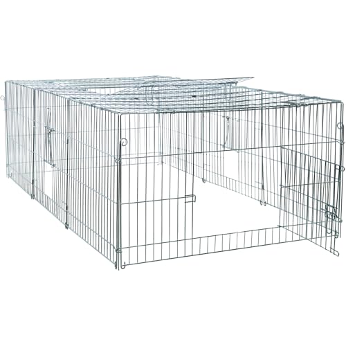 TRIXIE Rabbit Cage - 55 cu. ft., Outdoor Pen Extends Rabbit Hutch and Chicken Coops, Ideal for Small Animals, Bunny, Guinea Pigs, Chickens - size: 55 cu. ft.