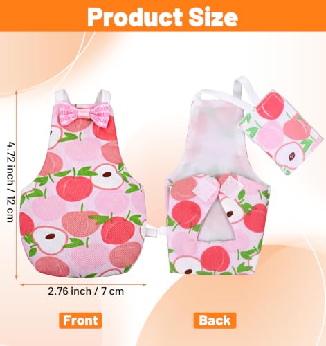 4 Pcs Parrot Diaper, Reusable Cockatiel Diaper with Waterproof Inner | Cotton Bird Clothes Diaper for Parakeet Cockatiel Mini Chicken Duck (4.7 x 2.8 In)