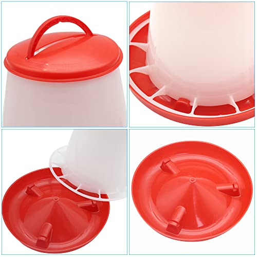 Chick Feeder Waterer Kit, Hanging 1.5kg Feeder and 1.5L Waterer | for Baby Chicks Brooder Coop Accessories, Suitable for Duck Quail Pigeon Poultry Farm, Easy to Assemble and Clean