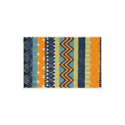 Rugshop Marbella Indoor/Outdoor Boho Deck Area Rug Multi 2'7" x 4' | Rectangular, Size 2'7" x 4', Patio, Porch, Balcony, Backyard, Garden, Poolside, Sunroom, Outdoor Living, Weatherproof - color: Multi Color, size: 2'7" x 4' (Rectangular)
