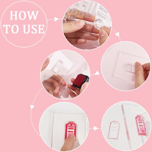 CRASPIRE Number Clear Stamps Rubber Silicone Stamp Seal Transparent Silicone Stamps for Journaling Card Making DIY Scrapbooking Handmade Photo Album Notebook Decor - style: Number-51B