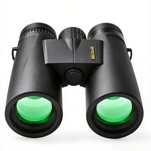 Asacam 12x42 Binoculars for Adults, HD BAK4 Prism for Bird Watching - color: Solid Black