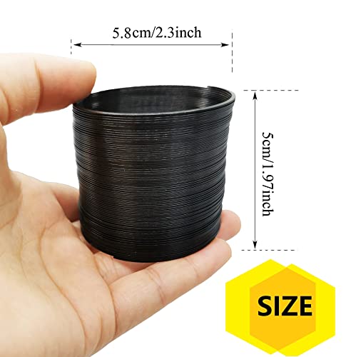 2 Pieces Squirrel Proof Metal Spring Barrier Device Spring Guard Baffle Accessories Outdoor Bird Feeder Protects Hanging Spring Type Coil Poles Raccoon Proof (Black) - color: Black