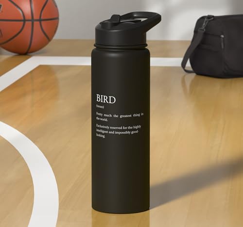Bird Definition - Funny Sarcastic Bird Explanation Stainless Steel Insulated Water Bottle - color: Black
