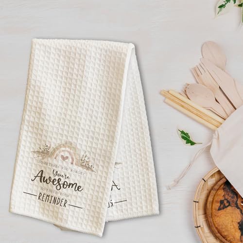 Kitchen Towels - Sometimes You Forget You're Awesome So This Is Your Reminder - 16 x 24 Inches Kitchen Hand Dish Towels - Decorative Absorbent Fast Drying Dishcloth - Gift For Friends Family - A38 - color: You're Awesome