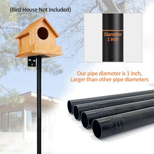 78 Inch Birds House Poles Mount Kit Pole Adjustable Heavy Duty Stand with Strong Base,Suitable for Various Types Bird House（NOT Included Bird House）