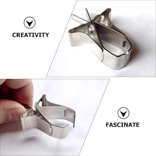 Ipetboom Bird Food Clips Fruit and Vegetable Holder Multi-Function 4pcs Stainless Steel Bird Cage Clips Sturdy for Parrot and Small Animal Household Use