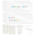 12 Pcs Clear Cage Guard, 13.8"x4.7" Scatter Guard for C&C Cages | Flexible Cage Liner with Zip Ties & Personalized Letter Stickers, Fits Rabbit Guinea Pig, Metal Wire Playpen, Cage Accessory - size: 13.8" x 4.7" (12 PCS, 8 Holes)