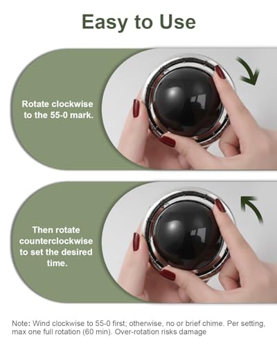 Kitchen Timer, 60-Minute Mechanical Timer with Magnetic Back - No Batteries Required - Loud Alarm, Wind Up Manual Time Countdown Reminder for Cooking, Baking, Exercise, Study, Working, Gaming, Black - color: Black
