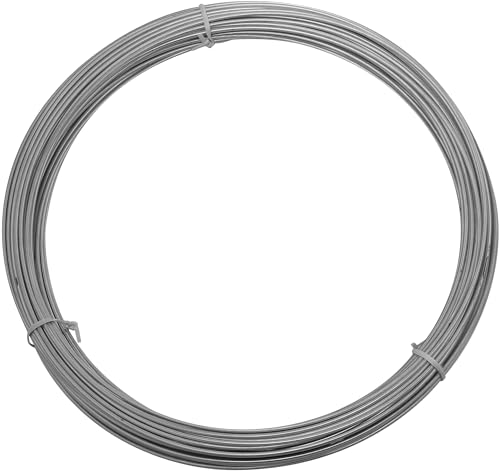 National Hardware Galvanized Steel Wire, 14 Gauge, 100 ft | Self-Tying Wire Holds 150 lb for Picture Hanging, Plant Hangers and Repairs; Rust-Resistant Coating - size: 14 Ga x 100'
