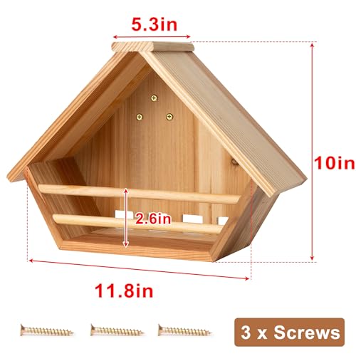 Cedar Mourning Dove Nesting Box, Oltara Wooden Dove Pigeon Bird House for Outdoors