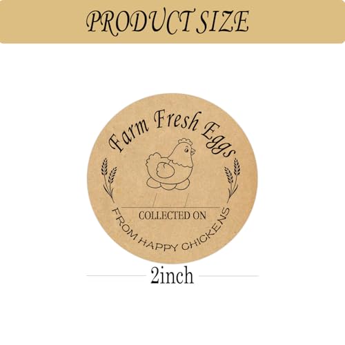 500 Pcs Farm Eggs Laid On Stickers 2 inch Farm Eggs Collected Date Stickers Coop Handling Instructions Labels Egg Carton Eggs Sell
