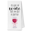 Funny Wine Tea Towel, Coquette Wine Lovers Gifts for Women Men, Funny Kitchen Dish Towels with Sayings for Bar, 16x24 Inch - color: Wine 01