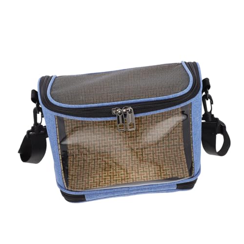 Transparent Capacity Parrot Carrier Bag with Adjustable Crossbody Strap Scratch-Resistant and Breathable Mesh Top for Comfortable Bird Travel and Outdoor Use
