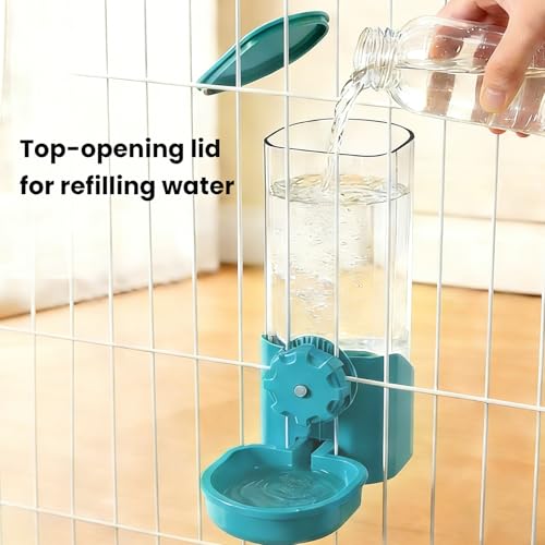 Rabbit Water Bottle for Cage Crate, 29oz No Drip Hanging Automatic Pet Water Dispenser for Small Animal Guinea Pig Bunny Chinchilla Ferret Hedgehog Puppy Cat (Blue) - color: Blue