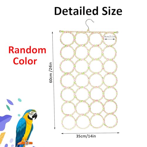 2pcs Parrot Swing Hanging Toys,Rat Climbing Net, Ladder Bridge Hanging Hammock(Random Color)