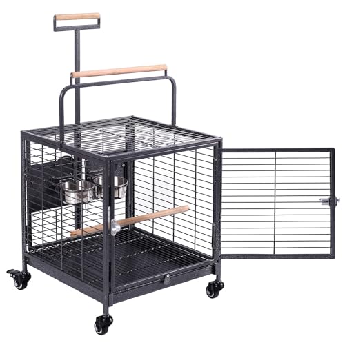 Travel Bird Cage, Easy to Wheel or Carry. Castor Wheels Included