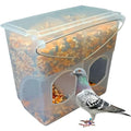 Automatic Pigeon Bird Feeder Water, Plastic Feeder Water Dispenser Drinkers for Cage, No Mess Hanging Parrot Food Feeding, Cage Accessories for Parakeet Quail Bird Chicken (2 Hole - Iron Wire) - size: 2 Hole - Iron Wire