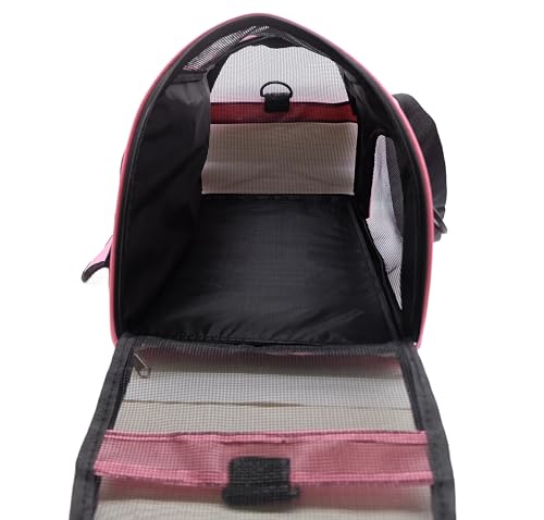 ZaneSun Cat Carrier,Soft-Sided Pet Travel Carrier for Cats,Dogs Puppy Comfort Portable Foldable Pet Bag Airline Approved (Medium-LightPink) - color: Medium-LightPink