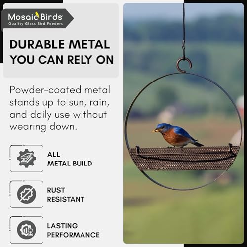 Mosaic Birds Bistro Bird Feeder, Copper, M439-200-C, 1 Piece - color: Copper
