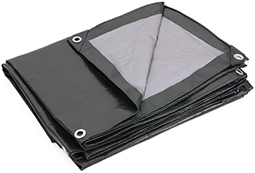 Kotap 12 x 14 Ft. Heavy-Duty Protection/Coverage Tarp, 8-mil, Reversible, Multi-Use, Waterproof, Green-Silver, (TGS-1214) - size: 12 x 14 Ft., style: Heavy-Duty 137 GSM Green/Silver