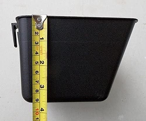 Cage Cups 1/2 Gallon / 64 fl oz Hanging Feed & Water Cage Cups for Chicken, Gamefowl, Poultry, Quail, Pheasant (8, Black) - color: Black