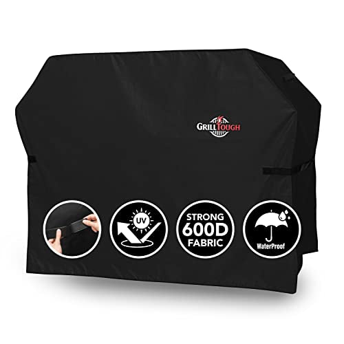 Heavy Duty BBQ Grill Cover for Outdoor Grill, 72 Inch Black | Waterproof, Weather Resistant, UV & Fade Resistant, Heavy Duty Protection, Adjustable Straps, Outdoor Grill Cover, Secure Fit - color: Black, size: 72''L x 26''W x 51''H