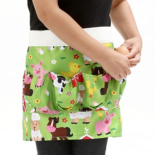 Plum Hill Chicken Egg Collecting Apron - Egg Gathering Aprons for Toddlers and Little Kids - Child Egg Apron for Fresh Eggs - color: Multicolor