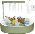 Automatic Bird Shower with Running Water, USB-Powered Circulating Water Fountain for Parrots, Cockatiels, Conures, Indoor Bird Bath with Pump, Easy to Clean Pet Bathing Station