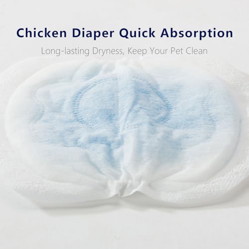 Chicken Diaper Pads - 20-Count Pack with Individual Wrapping | Maximum Absorbency & Skin-Friendly for Indoor/Outdoor Use